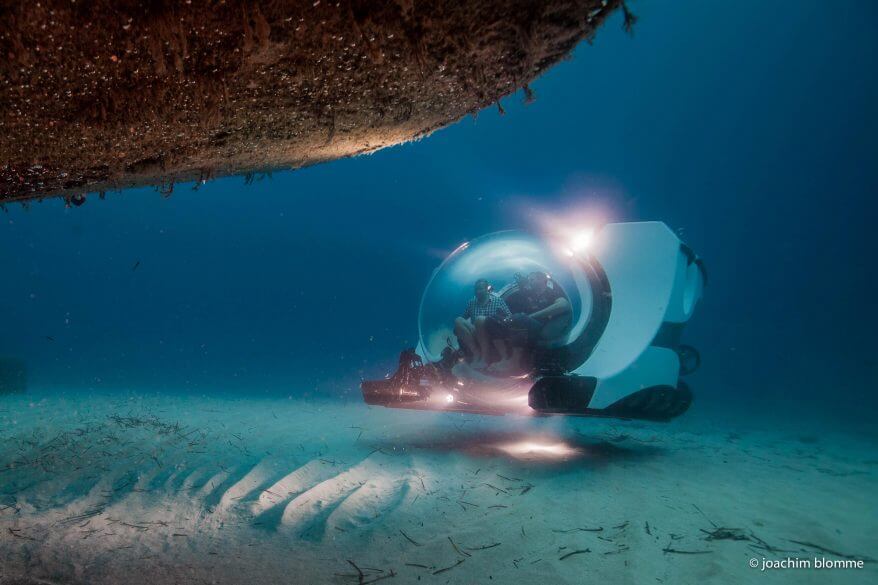 Private submarine wreck diving